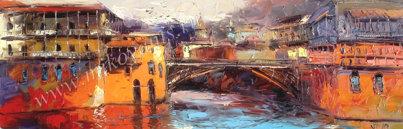 2010 Мост 50х120см холст масло