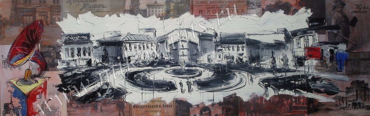 2011 Центальная площадь 50х120см холст масло=