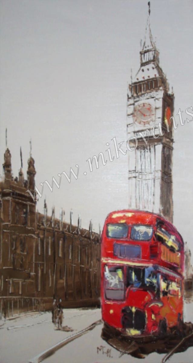 2011 Red bus 90x50sm