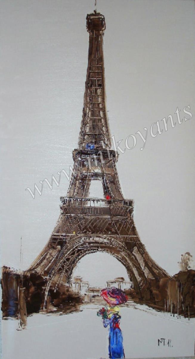 2011 Tour Effel. Blue girl 90x50sm c.o.