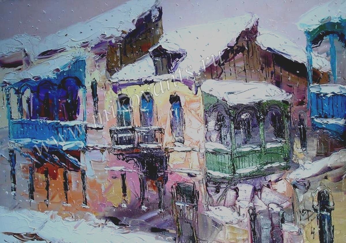 2014 В городе зима 60х80см х.м.